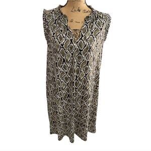 Michael Kors Snakeskin Python Stretch‎ Dress Plus Size 1X New!